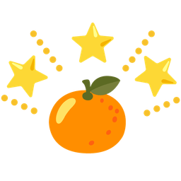 tangerine and glowing star