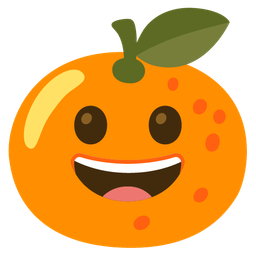 Tangerine and Grinning face