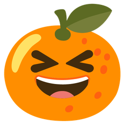 Tangerine and Grinning squinting face