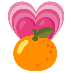 tangerine and growing heart