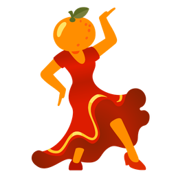 tangerine and high-heeled shoe