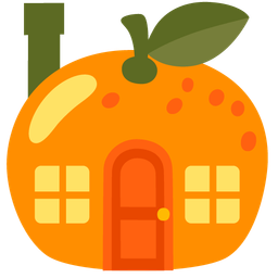 tangerine and house