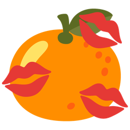 tangerine and kiss mark