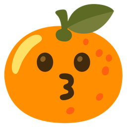Tangerine and Kissing face