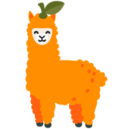 tangerine and llama
