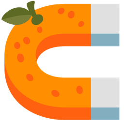 tangerine and magnet