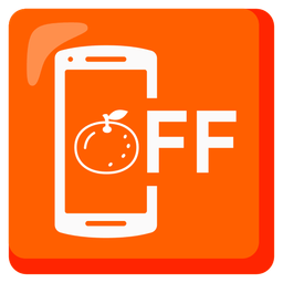tangerine and mobile phone off