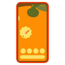 tangerine and mobile phone