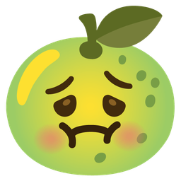 tangerine and nauseated face