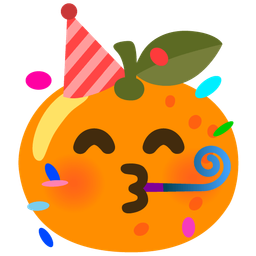 tangerine and partying face