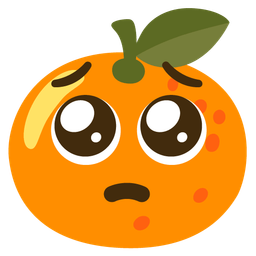 tangerine and pleading face