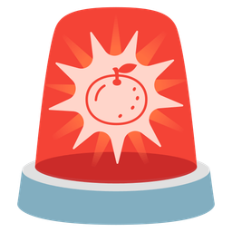 tangerine and police car light