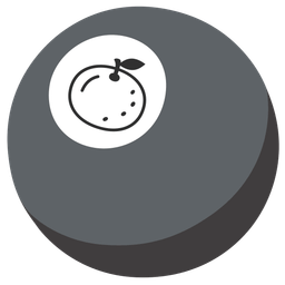 tangerine and pool 8 ball