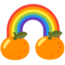 tangerine and rainbow