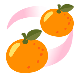 tangerine and revolving hearts