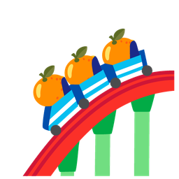 tangerine and roller coaster