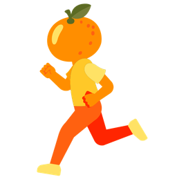 tangerine and running shoe