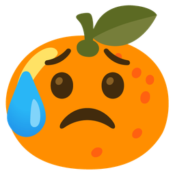 tangerine and sad but relieved face