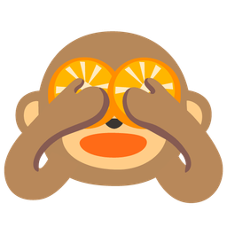 tangerine and see-no-evil monkey