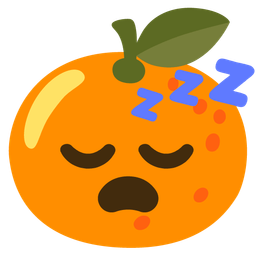 tangerine and sleeping face