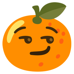 tangerine and smirking face