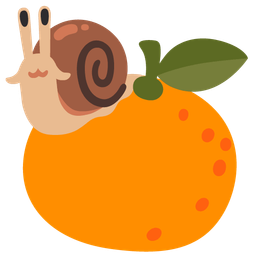 tangerine and snail