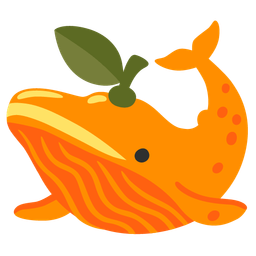 tangerine and spouting whale