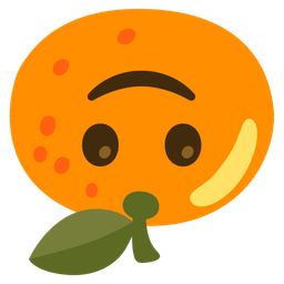 Tangerine and Upside-down face