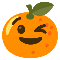 Tangerine and Winking face