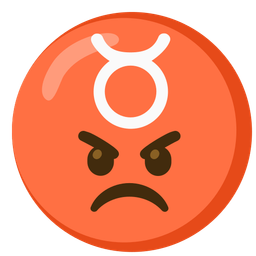 Taurus and angry face