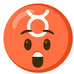 Taurus and astonished face