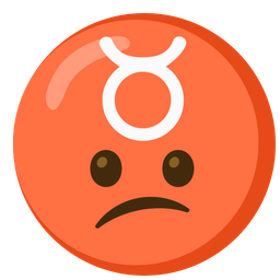 Taurus and confused face