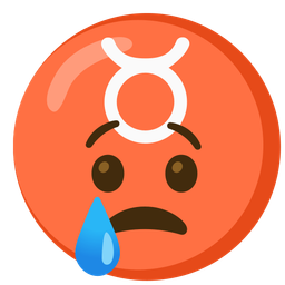 Taurus and crying face