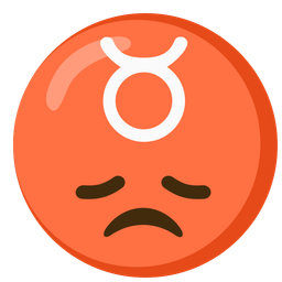 Taurus and disappointed face