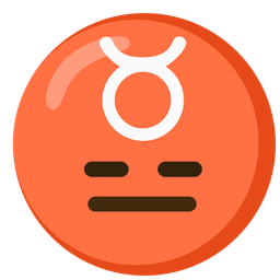 Taurus and expressionless face