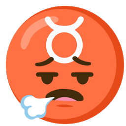 Taurus and face exhaling