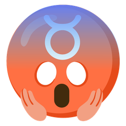 Taurus and face screaming in fear