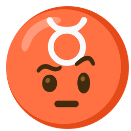 Taurus and face with raised eyebrow