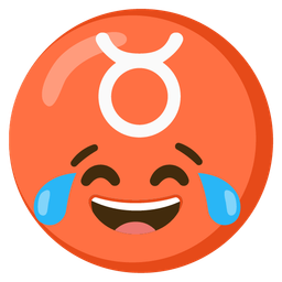 Taurus and Face with tears of joy