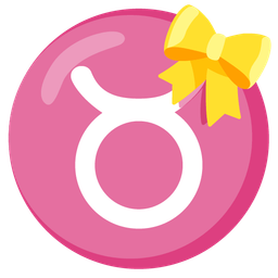 Taurus and heart with ribbon