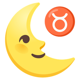 Taurus and last quarter moon face
