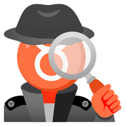 Taurus and magnifying glass tilted right