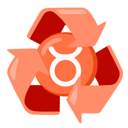 Taurus and recycling symbol