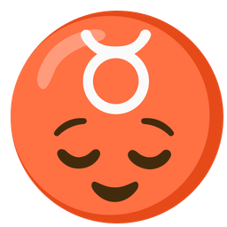 Taurus and relieved face