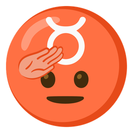 Taurus and saluting face