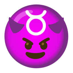 Taurus and smiling face with horns