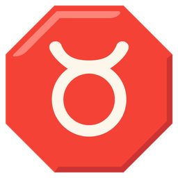 Taurus and stop sign