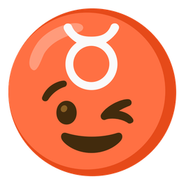 Taurus and Winking face