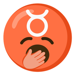 Taurus and yawning face