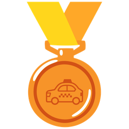 taxi and 3rd place medal